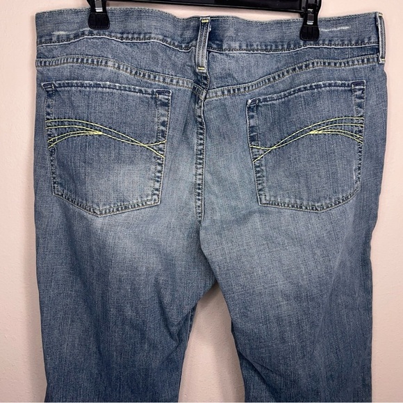 Size 18 Short Old Navy Distressed Bootcut Denim Jeans Blue Western Low Waist - Picture 11 of 16